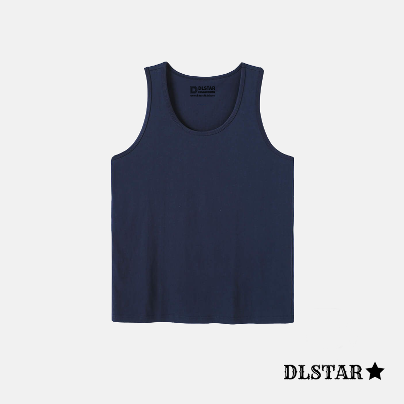 DLSTAR Men's 100% Cool Compact Cotton Tank Top Sleepwear
