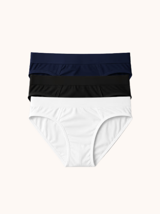 [BUNDLE OF 3] DLSTAR Men Silk Soft Microfibre Briefs Underwear | Soft | Silky | Men Boxers | Comfortable wear