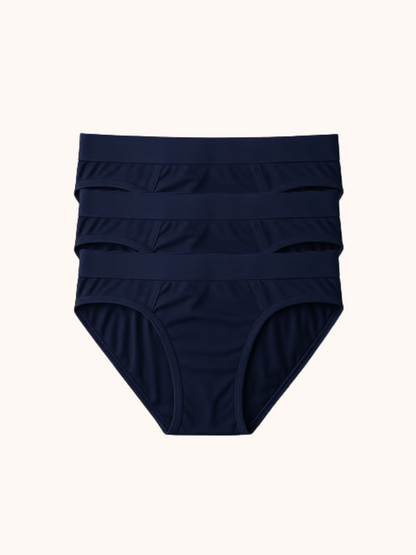[BUNDLE OF 3] DLSTAR Men Silk Soft Microfibre Briefs Underwear | Soft | Silky | Men Boxers | Comfortable wear