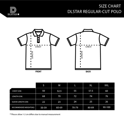 Dlstar 100% Cotton Polo Short Sleeve T-Shirt