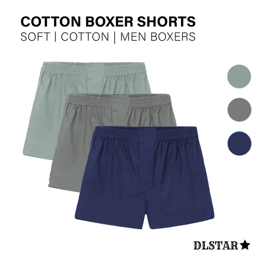 DLSTAR Men Soft Cotton Boxer Shorts | Soft | Cotton | Men Boxers | Comfortable wear