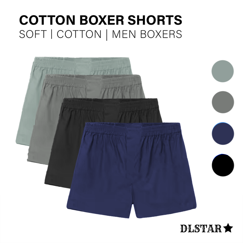 DLSTAR Men Soft Cotton Boxer Shorts | Soft | Cotton | Men Boxers | Comfortable wear