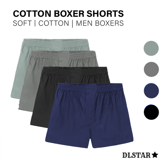 DLSTAR Men Soft Cotton Boxer Shorts | Soft | Cotton | Men Boxers | Comfortable wear