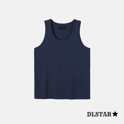 [BUNDLE OF 3] DLSTAR Men's 100% Cool Compact Cotton Tank Top Sleepwear
