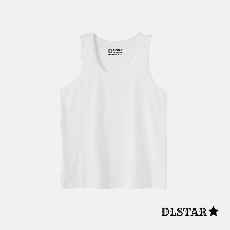 [BUNDLE OF 3] DLSTAR Men's 100% Cool Compact Cotton Tank Top Sleepwear