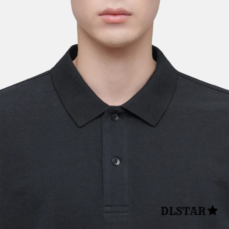 Dlstar 100% Cotton Polo Short Sleeve T-Shirt