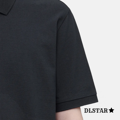 Dlstar 100% Cotton Polo Short Sleeve T-Shirt