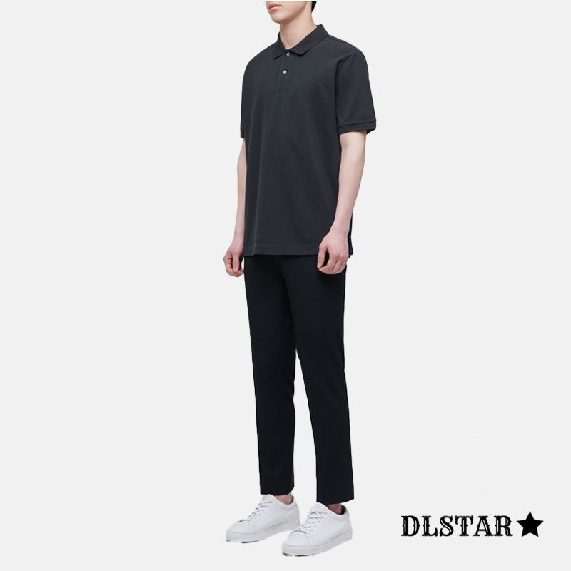 Dlstar 100% Cotton Polo Short Sleeve T-Shirt
