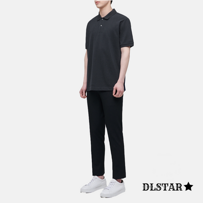 Dlstar 100% Cotton Polo Short Sleeve T-Shirt