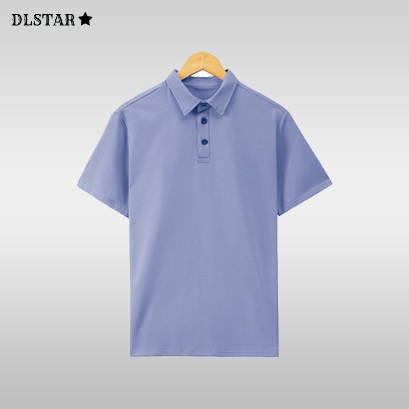 Dlstar 100% Cotton Polo Short Sleeve T-Shirt