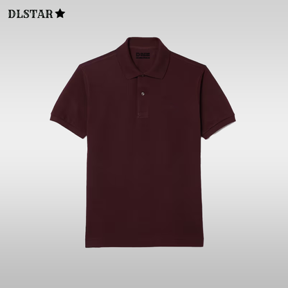 Dlstar 100% Cotton Polo Short Sleeve T-Shirt