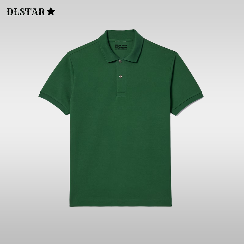 Dlstar 100% Cotton Polo Short Sleeve T-Shirt