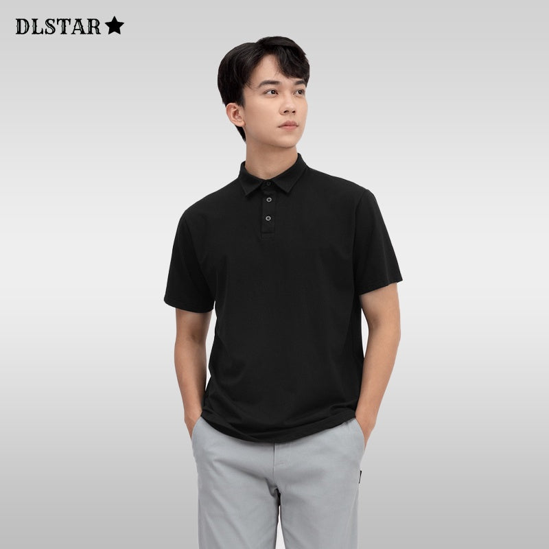 Dlstar 100% Cotton Polo Short Sleeve T-Shirt