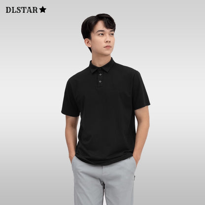 Dlstar 100% Cotton Polo Short Sleeve T-Shirt