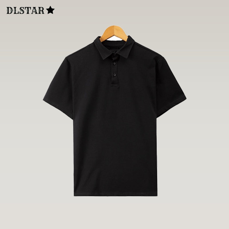 Dlstar 100% Cotton Polo Short Sleeve T-Shirt