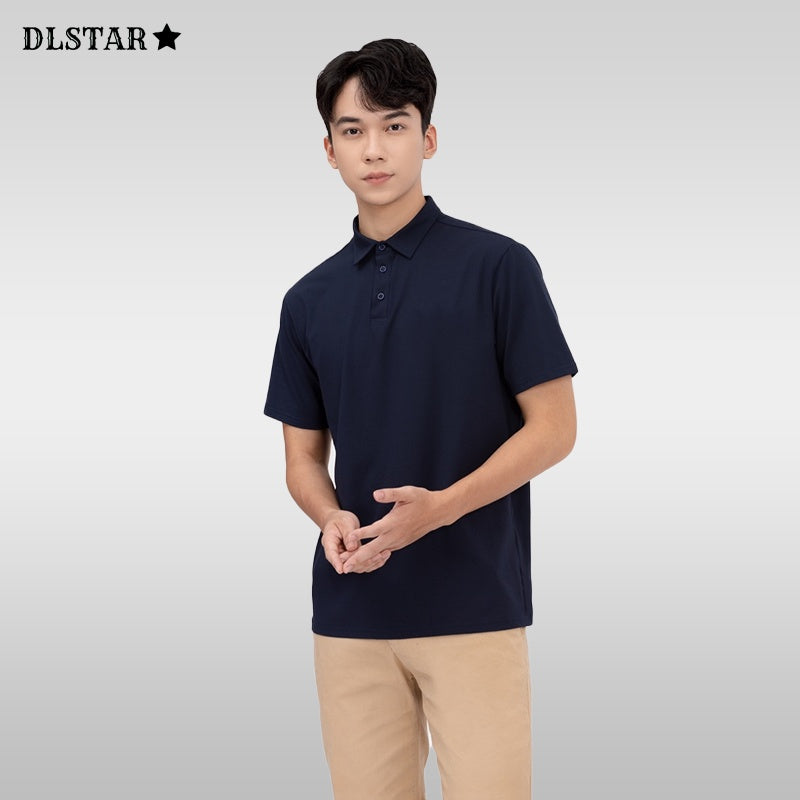 Dlstar 100% Cotton Polo Short Sleeve T-Shirt