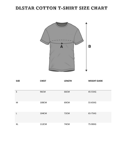 DLSTAR Premium Unisex Crew Neck Cotton T Shirt