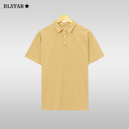 Dlstar 100% Cotton Polo Short Sleeve T-Shirt