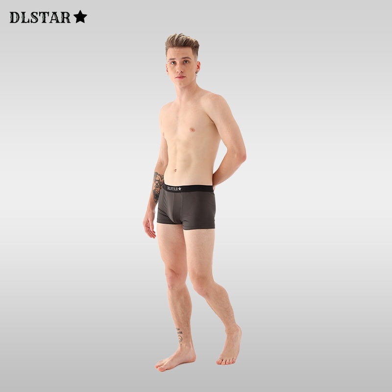 [BUNDLE OF 4] DLSTAR Print Men Silk Soft Boxer Underwear | Soft | Silky | Men Boxers | Comfortable wear Bigger Sizing