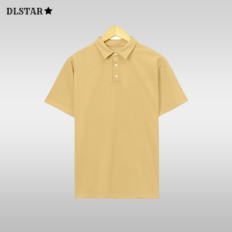 Dlstar 100% Cotton Polo Short Sleeve T-Shirt