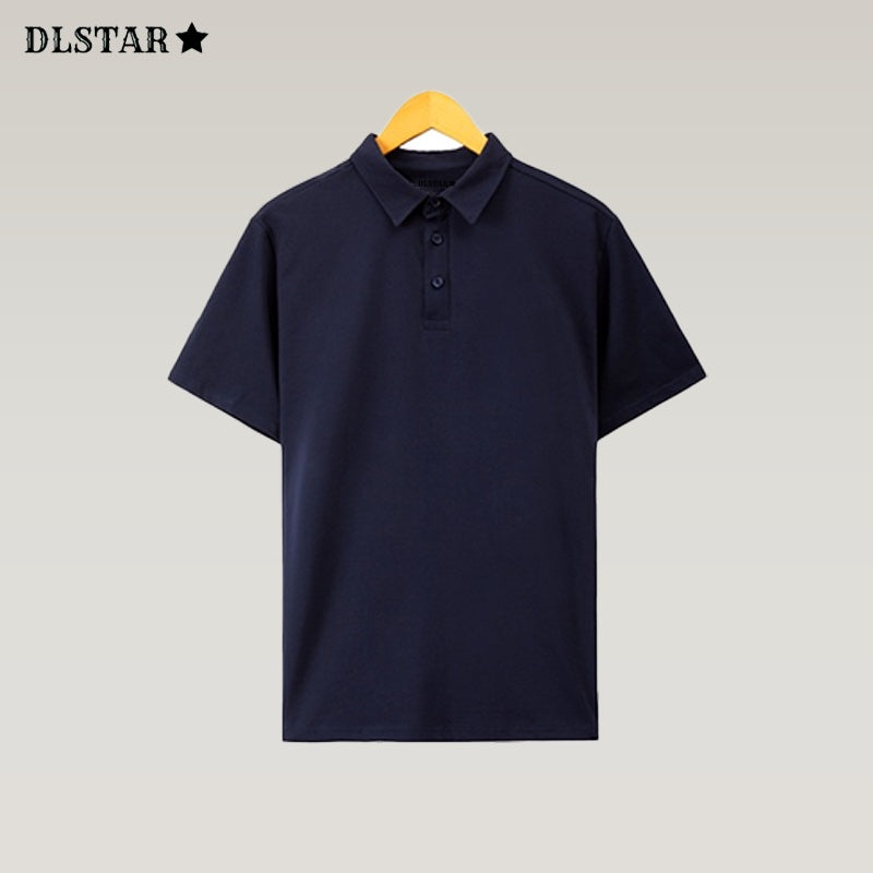 Dlstar 100% Cotton Polo Short Sleeve T-Shirt