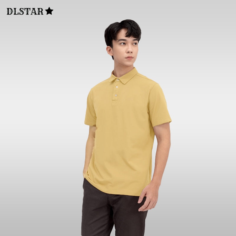 Dlstar 100% Cotton Polo Short Sleeve T-Shirt