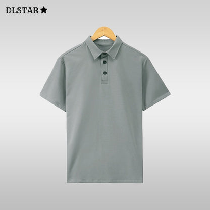 Dlstar 100% Cotton Polo Short Sleeve T-Shirt