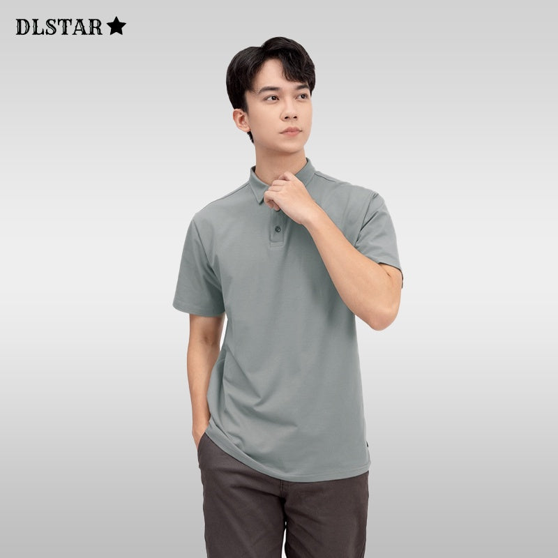 Dlstar 100% Cotton Polo Short Sleeve T-Shirt