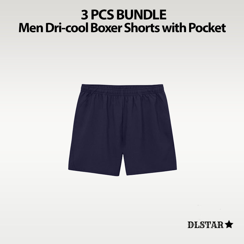 [BUNDLE OF 3] DLSTAR Men Dri-Cool Boxer Shorts