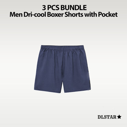 [BUNDLE OF 3] DLSTAR Men Dri-Cool Boxer Shorts