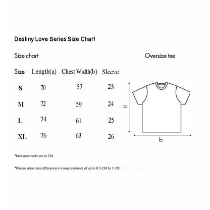 DLSTAR Destiny Love Series Oversized Unisex Cotton Tee